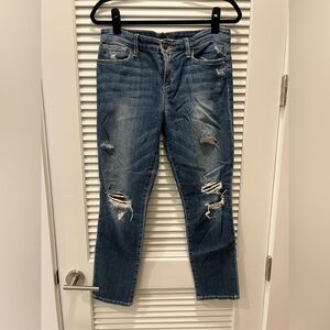 Joes Distressed Blue Jeans